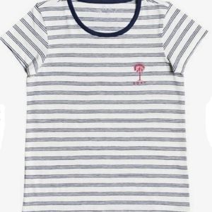 Roxy Blue White Stripe Logo Tee Shirt Toddler Size 4 New